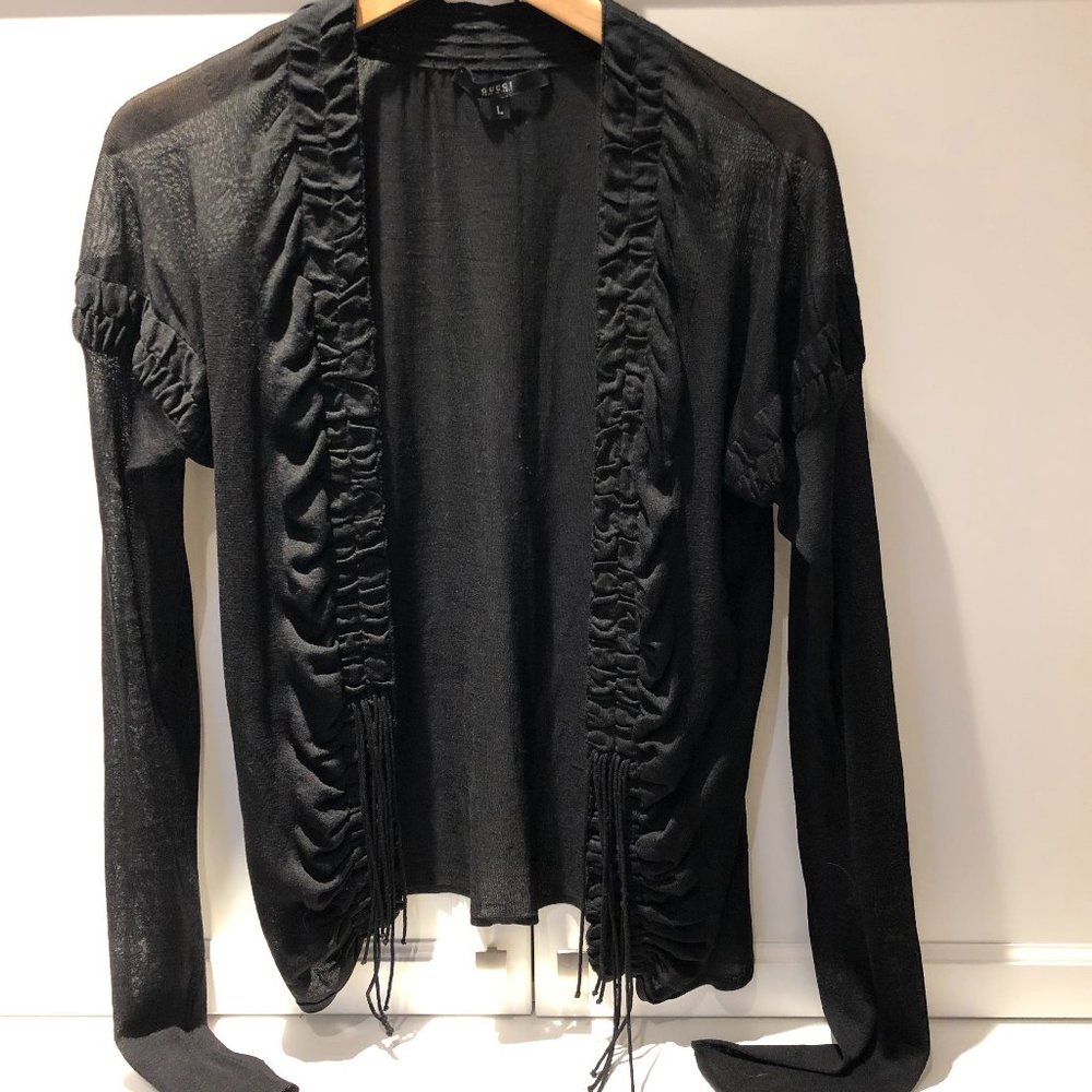 Gucci Black Silk Knit Cardigan - AUTHENTIC and BEAUTIFUL!